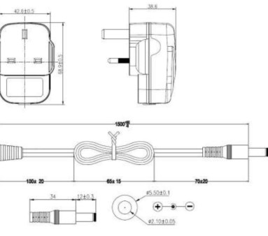12v 2A - UK Power Supply for PA2200 / PAX1800 Image